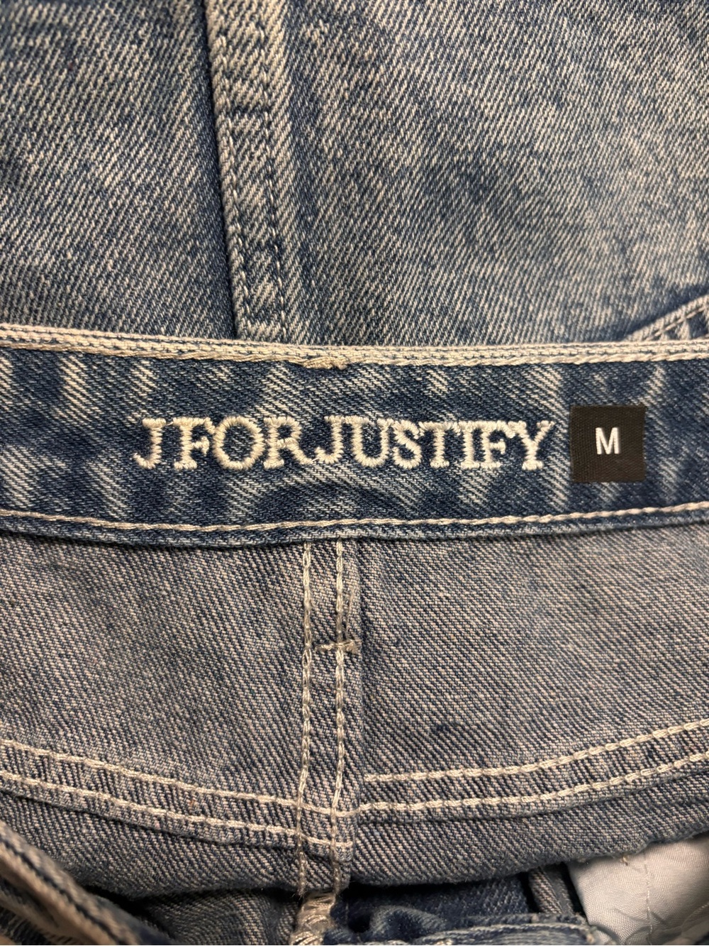 NWT J for Justify Faded Blue Pocket Cargo Denim Mini Skirt M - Picture 5 of 6